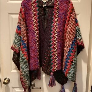 Colorful Zigzag Women's Poncho